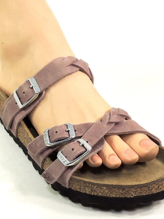 Birkenstock Shoes - BIRKENSTOCK 🇩🇪 WOMEN'S DUST ROSE LEATHER COMFORT SUMMER FLAT SANDALS